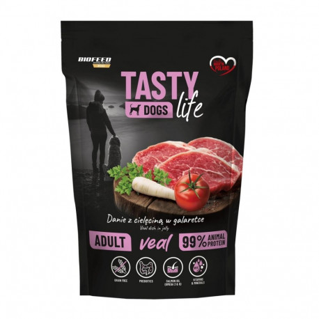 BIOFEED Tasty Dogs Life vasikaliha märg koeratoit 500g