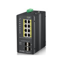 Zyxel RGS200-12P hallatav L2 gigabit ethernet (10/100/1000) toitega üle etherneti (PoE) must