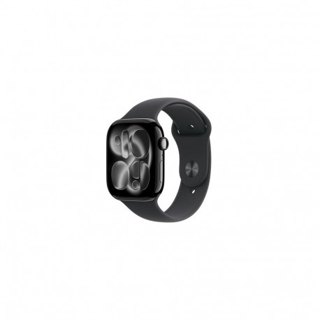 Apple Watch Series 11 GPS 46mm Jet Black Aluminium Case with Black Sport Band - M/L