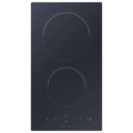 CANDY Ceramic Domino Hob CDH30, 2 cooking zones, Width 28.8 cm, Black color