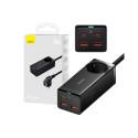 Baseus GaN3 Pro wall charger / powerstrip 2xUSB + 2xUSB-C + AC, 100W (black)
