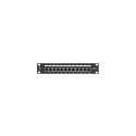 Lanberg Patch Panel 12 porti 1U 10" cat.5E FTP varjestatud must
