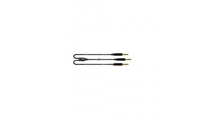 Cordial 6.3 mm to 2 x 6.3 mm audio cable, 3 m