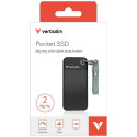 Verbatim 2TB SSD Keychain with USB 3.2 Gen.2 Cable Black-Grey 32194