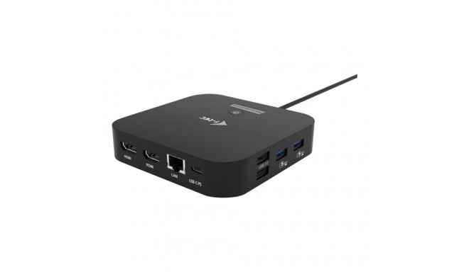 I-TEC USB-C kahe HDMI DS 2x HDMI 1x GLAN 2x USB-A 3.2 2x USB 2.0 1x USB-C Gen2 1x USB-C Gen1 1x audi