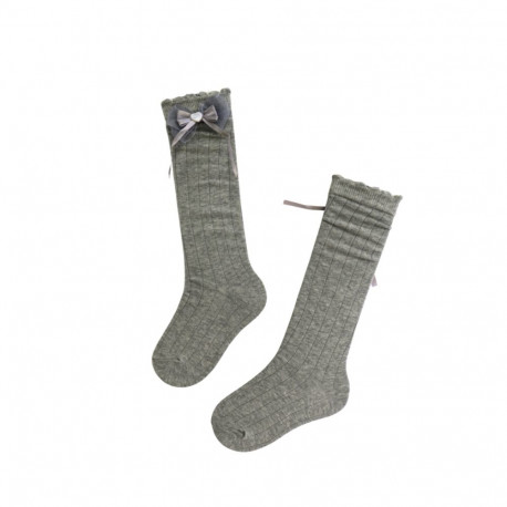 SOKISAHTEL BETTINA halli värvi lipsuga põlvikud lastele 438, 439