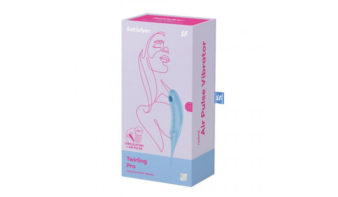 SATISFYER TWIRLING PRO VIBRADOR AIR PULSE HYBRID AZUL 1UN