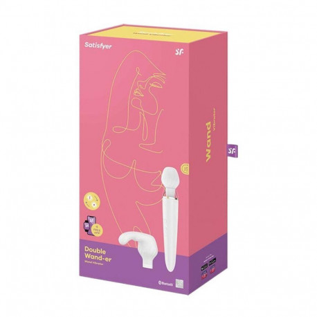 Satisfyer vibraator Double Wand-er, valge