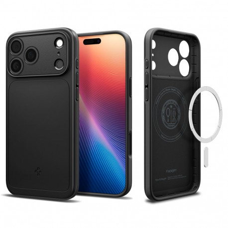 Kaitseümbris Thin Fit (MagFit), Apple iPhone 17 Pro Max, must, õhuke, MagSafe ühilduv, Spigen