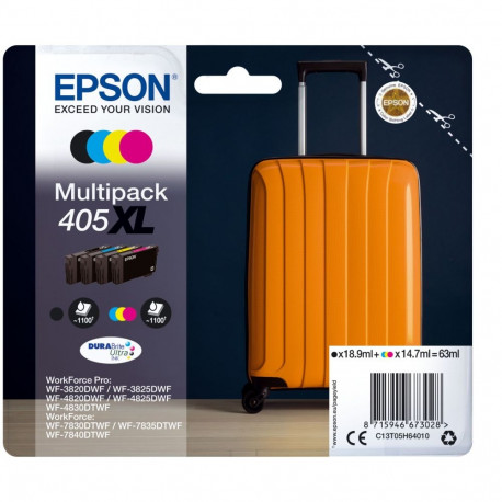Tint Epson 405XL Multipack - 4-pack - black, yellow, cyan, magenta - WorkForce WF-3820/3825 WF-4820/