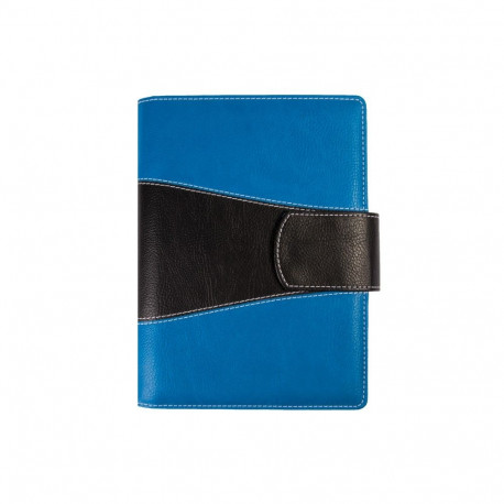 Raamatkalender MINISTER Exclusive Nädal H sinine/must/sinine,A5, spiraalköide, kunstnahast kaantega,