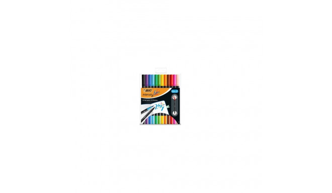 BIC Intensity Dual Tip Felt pens 2 in 1, 12 colours