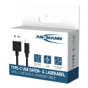 Ansmann andmeside- ja laadimiskaabel USB–USB-Typ-C 100 cm