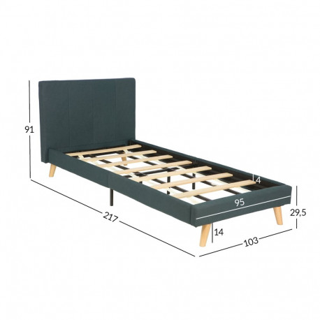 Voodi JUNO 90x200cm, madratsiga KUKA DUO KID, hall