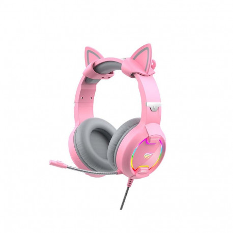 Gaming headphones Havit GAMENOTE H2233d  RGB (pink)