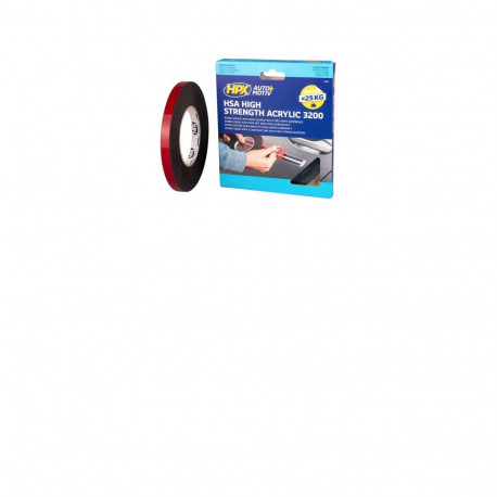 2-poolne akrüülteip must 9mmx10m