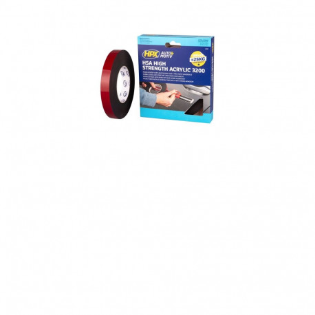 2-poolne akrüülteip must 19mmx10m