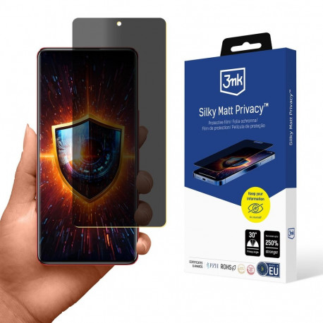 Privacy screen protector 3mk Silky Matt Privacy for Infinix Note 30 Vip