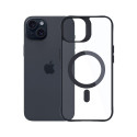 3mk Satin Armor MagCase with MagSafe for iPhone 15 Plus - Clear with Black Frame