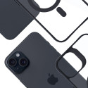 3mk Satin Armor MagCase with MagSafe for iPhone 15 Plus - Clear with Black Frame