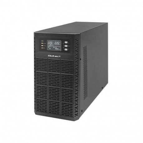 Qoltec katkematu toiteallikas (UPS) 3kVA 3000W võimsustegur 1.0 LCD EPO USB online