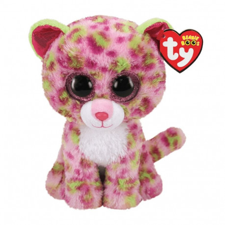 ty beanie boos roosa leopard 15 cm mänguasi