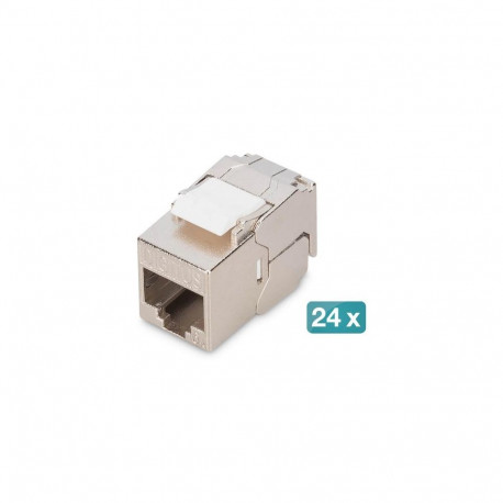 Digitus CAT 6A compact keystone module, shielded, tool-free mounting connection. 24 pcs.
