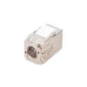 Digitus CAT 6A compact keystone module, shielded, tool-free mounting connection, 4 pcs.
