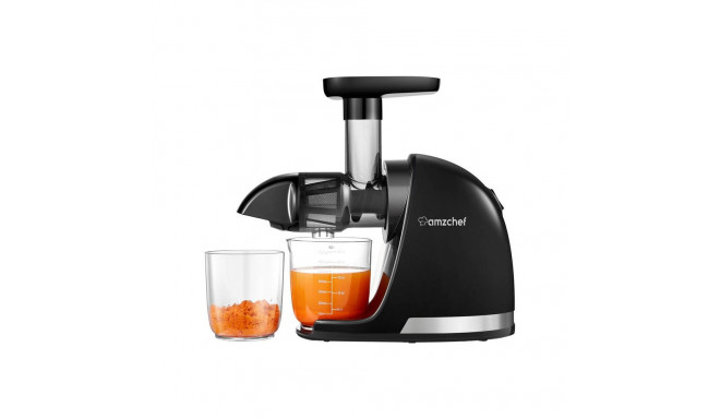 AMZCHEF 1501-BK-SM aeglaselt töötav mahlapress (must)