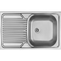 Deante Tango ZM5_011L Satin Steel Sink, Drainer on the Left