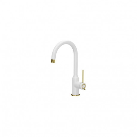 Quadron Ingrid Q Line SteelQ köögisegisti valge kuldsete detailidega (84818011)