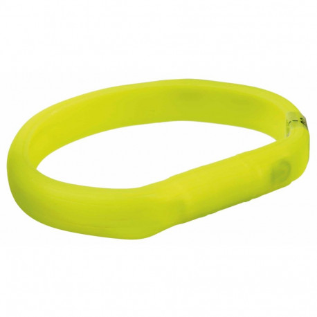 Reflective dog collar - Trixie Flash light band USB, M-L: 50 cm|17 mm, green