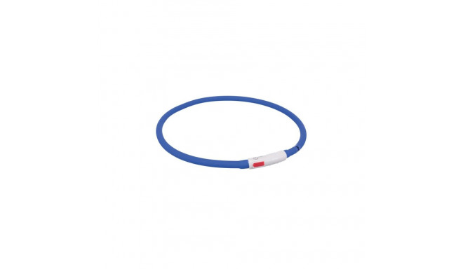 Reflective dog collar - Trixie Flash light ring USB, silicone, XS-XL: 70 cm|ø 10 mm, royal blue
