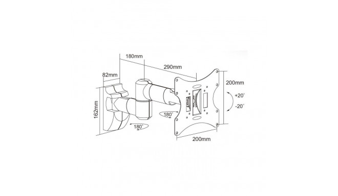 seinakinnitus reguleeritav TV 13-42" (maks. 30kg)