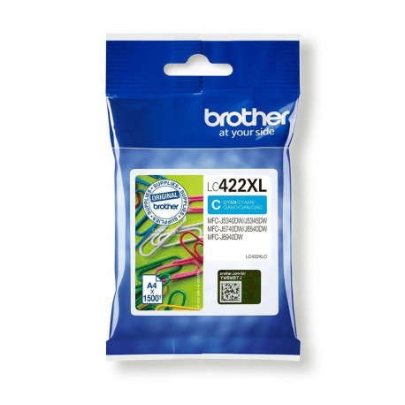 Brother LC422XLC Ink Cartridge, Cyan