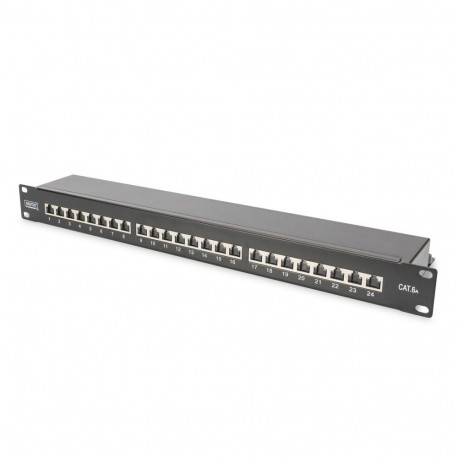 Digitus CAT 6A Patch Panel, RJ45, 8P8C, RJ45 shielding (Tinned bronze)