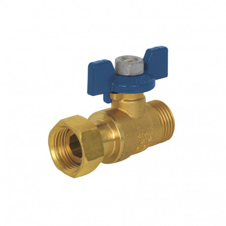 MINI kuulventiil 1/2 pöördmutriga x 1/2 sinine