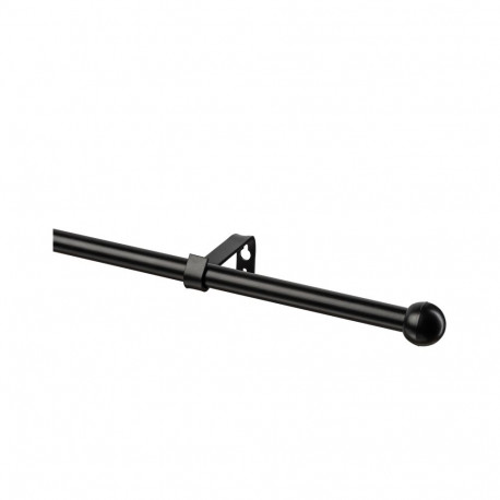 CURTAIN ROD SET BLACK 240MM D16