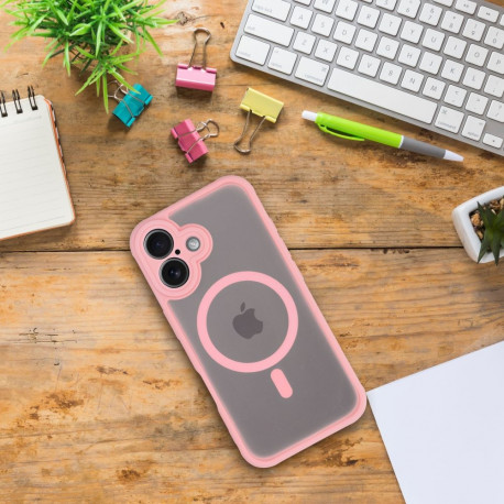 Case for Samsung A16 5G / A16 4G Full Matte Mag Cover compatible with MagSafe light pink
