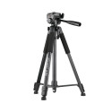 Aluminum photographic tripod with adjustable base - gray