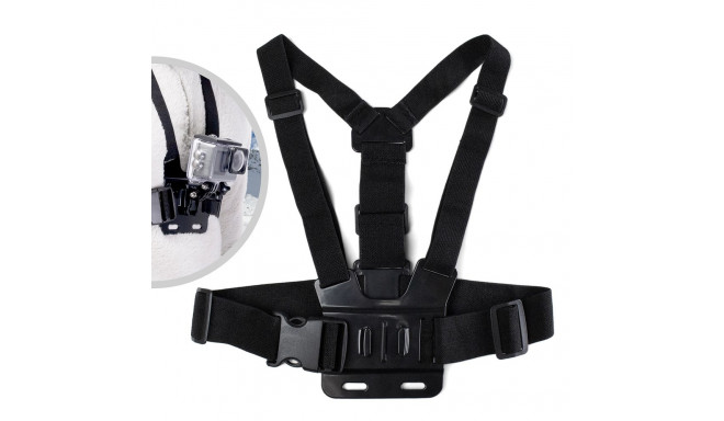 Chest Mount - Chest Harness for GoPro SJCAM Sports Cameras - Black