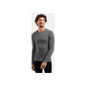 Odlo BL TOP crew neck s/s ACTIVE WARM long-sleeved thermal underwear, size S, dark grey Odlo BL TOP crew neck s/s ACTIVE WARM long-sleeved thermal underwear, size S, dark grey
