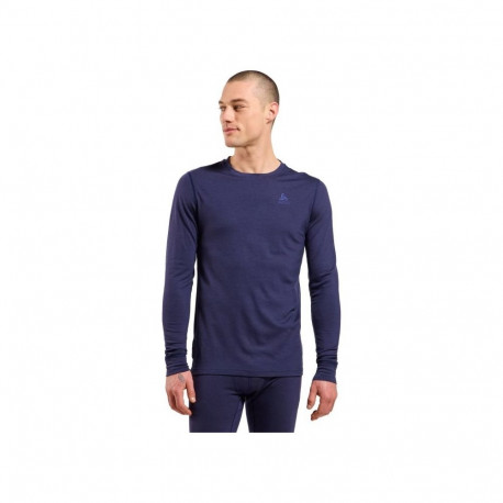 Odlo BL TOP crew neck l/s MERINO 200 pikkade varrukatega termopesu, suurus L, sinine