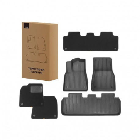 6-Piece Floor Mat for Tesla Baseus T-Space Series (black)