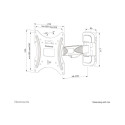 NEOMOUNTS WL40-540BL12 Wallmount Full motion 2 pivots 32-55inch Max 35kg VESA max 200x200 Distance t