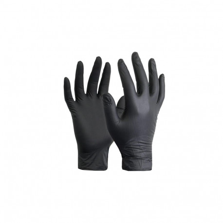 EXP NITRILE GLOVES BLACK 100PCS BOXS