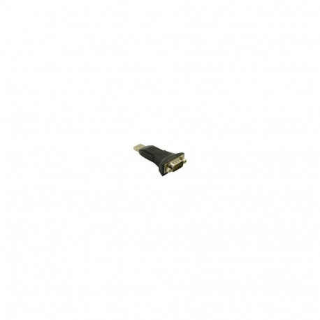 USB 2.0 Adapter, USB-A Stecker > Seriell RS-232 Stecker (schwarz, inkl. 80cm Verlängerungskabel)