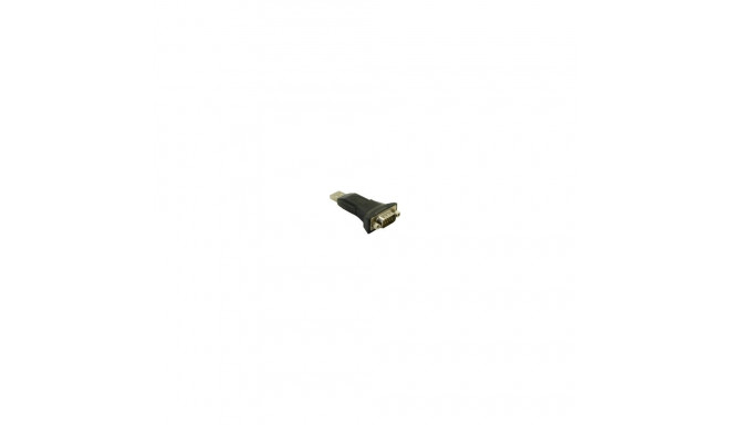 USB 2.0 Adapter, USB-A Stecker > Seriell RS-232 Stecker (schwarz, inkl. 80cm Verlängerungskabel)