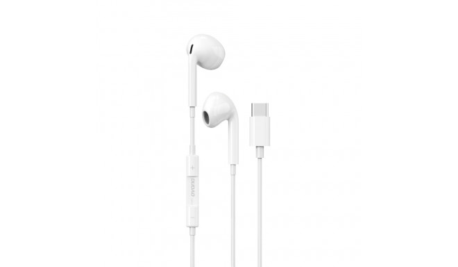 Dudao in-ear headphones with USB Type-C connector white (X14PROT)