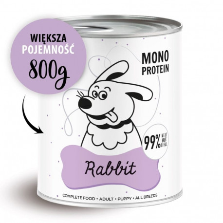 PAKA ZWIERZAKA Pepe Rabbit märg koeratoit 800g